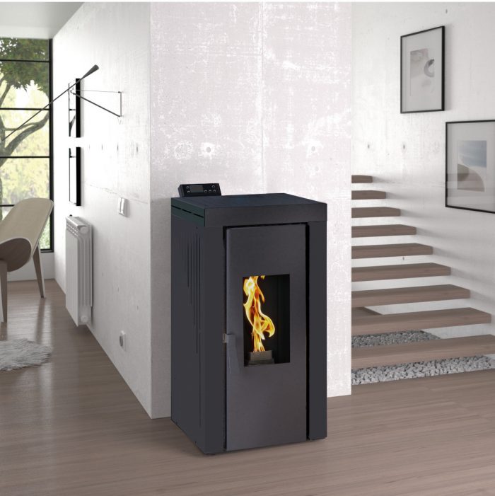 Termoestufa de pellets BP-500 H FM Calefacción 17 kW calefacción por agua