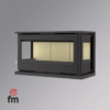 Insertable de leña IT-103 K FM Calefacción para esquina con cristal serigrafiado y ventiladores