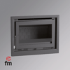Insertable de leña IT-170 K FM Calefacción con cristal serigrafiado y ventiladores