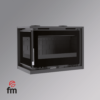 Insertable de leña IT-172 IK FM Calefacción de esquina con cristal serigrafiado y ventiladores
