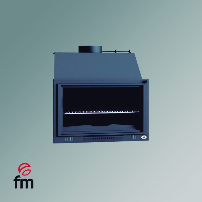 barbacoa encastrable BH-180P con parrilla inoxidable y válvula cortatiros