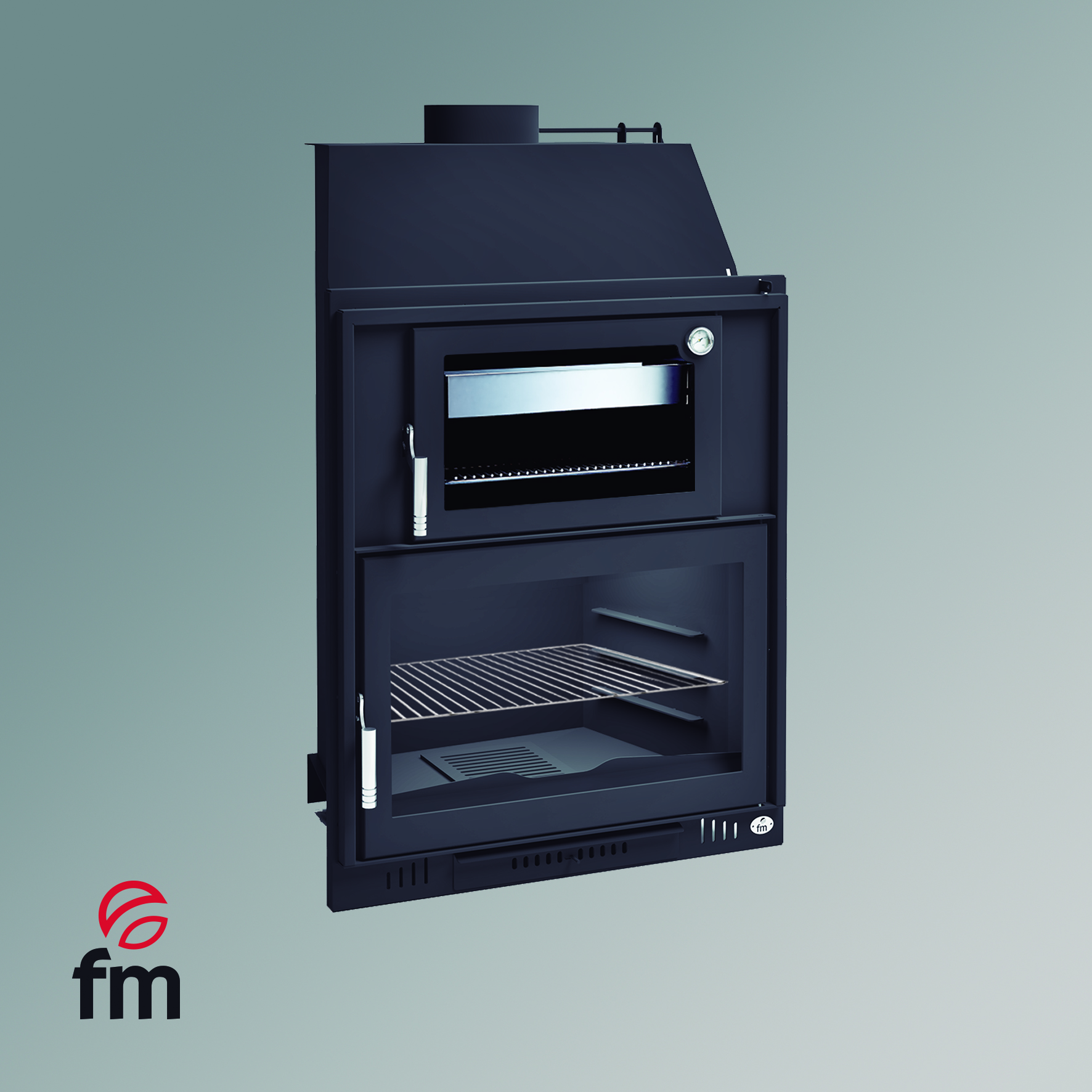 barbacoa BH-180 HP empotrable con horno superior envolvente y parrilla de fundición