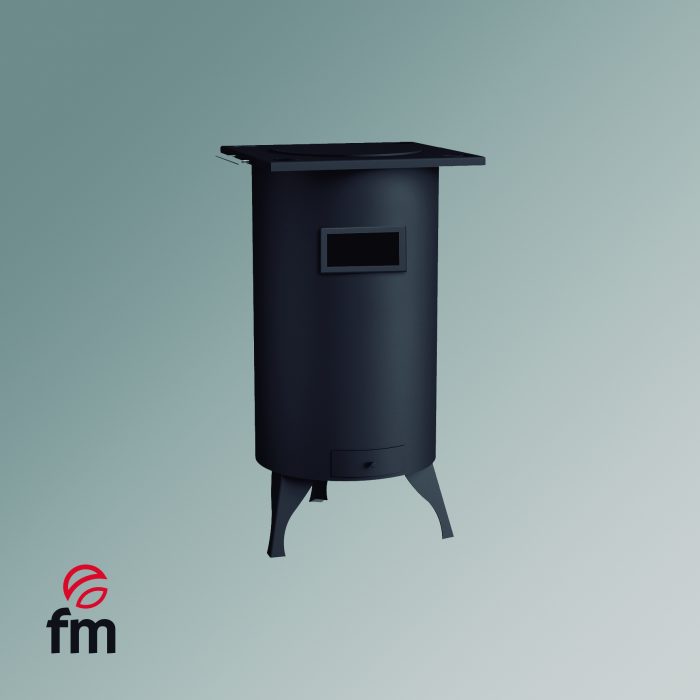 barbacoa BH-7 de acero con cajón cenicero y parrilla desmontable