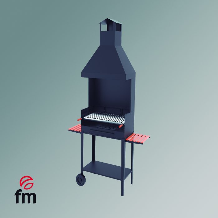 barbacoa BV-64 con mueble y ruedas para exterior
