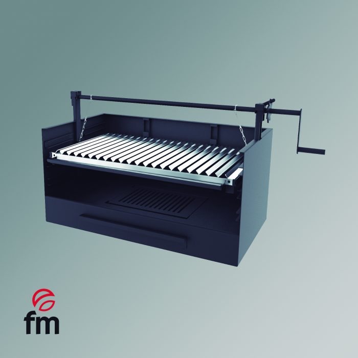 barbacoa compacta BVE-60 de acero y fundición