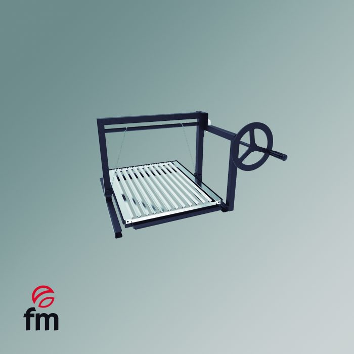 parrilla elevable BF-60 de acero con parrilla inoxidable