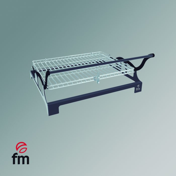 parrilla volteable doble inoxidable BF para barbacoa Fusión