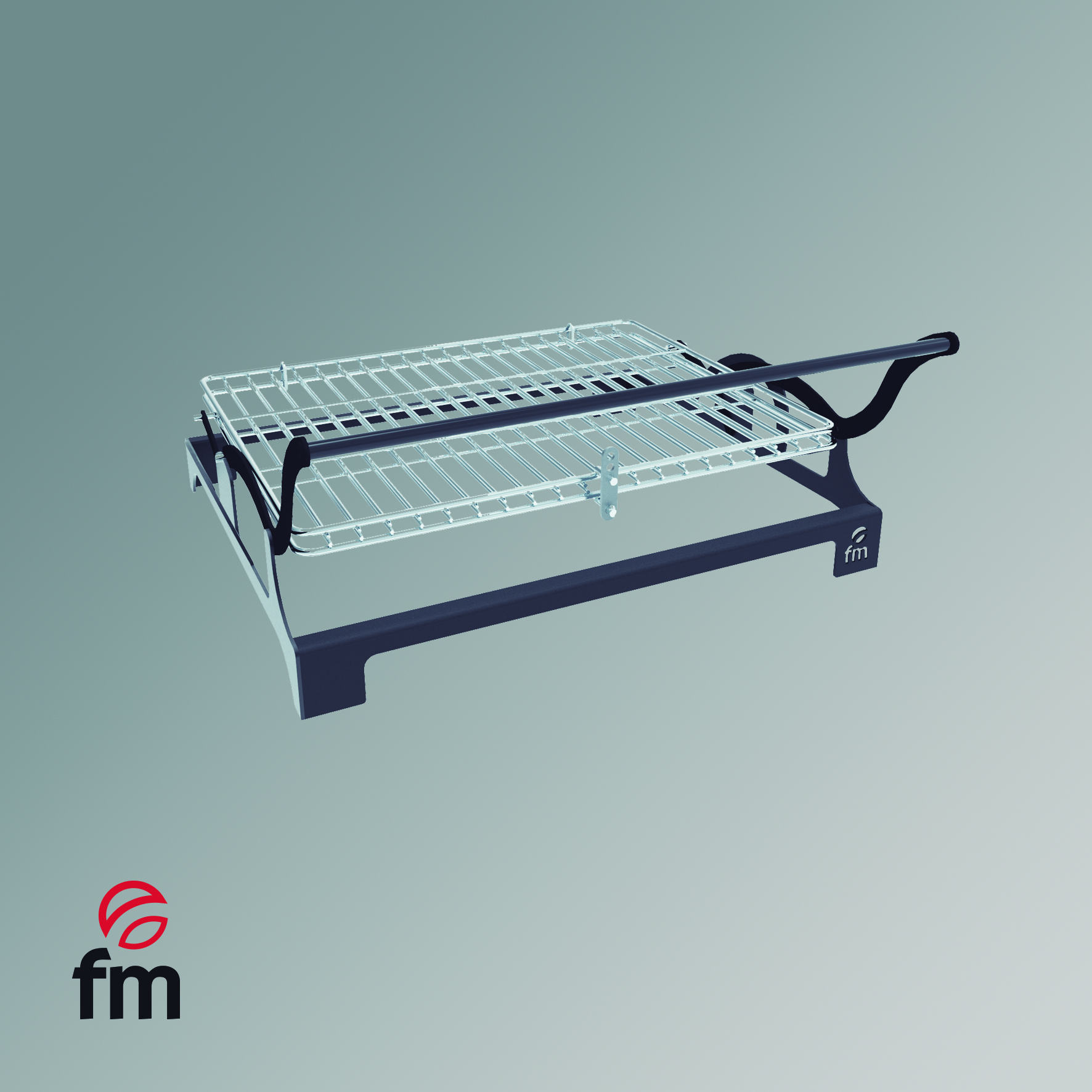 parrilla volteable doble inoxidable BF para barbacoa Fusión