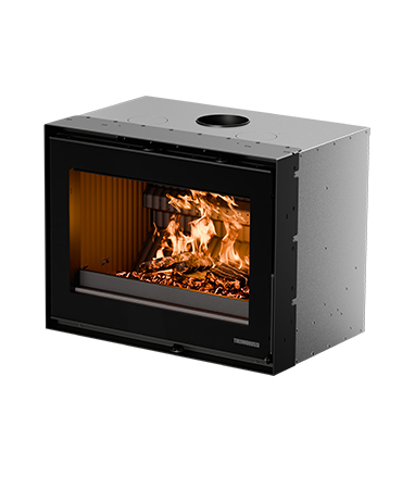 Insertable de leña Skyline 540 con visión panorámica y ventilación canalizable